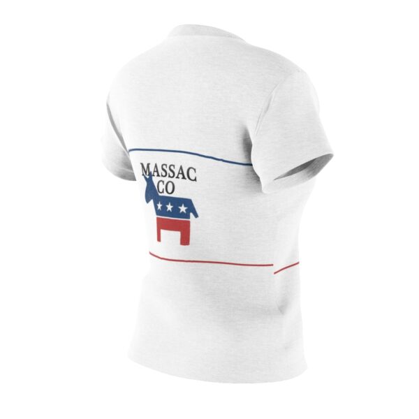 White Women's Cut & Sew Tee with Massac County Logo - Image 3