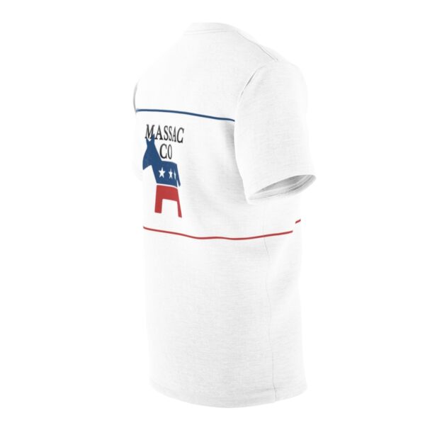 White Unisex Cut & Sew Tee with Massac Co Logo - Image 4