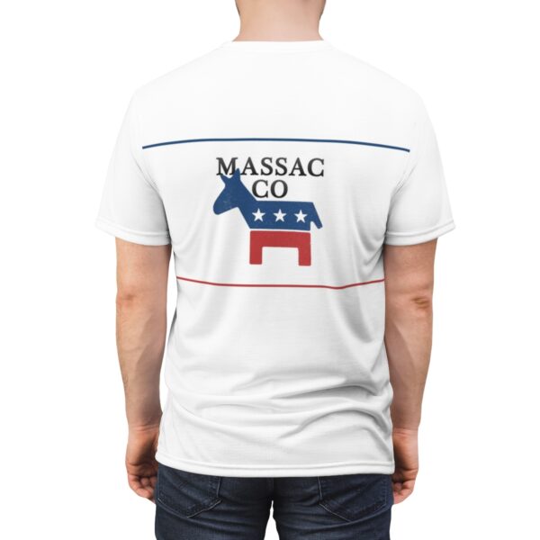 White Unisex Cut & Sew Tee with Massac Co Logo - Image 6