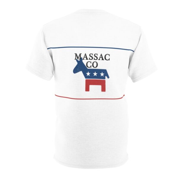 White Unisex Cut & Sew Tee with Massac Co Logo - Image 2